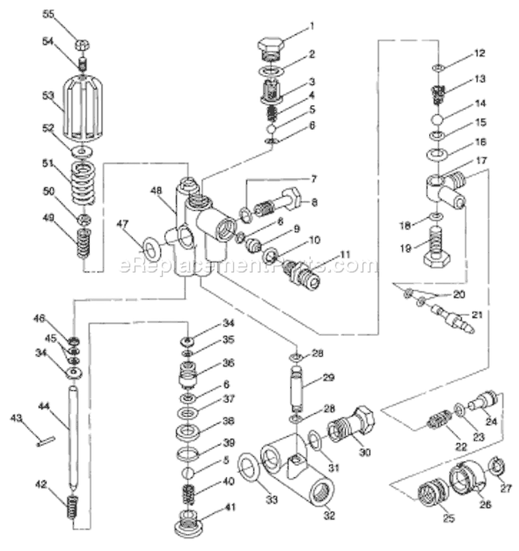 Page K Diagram and Parts List for A2701  Briggs and Stratton Pressure Washer